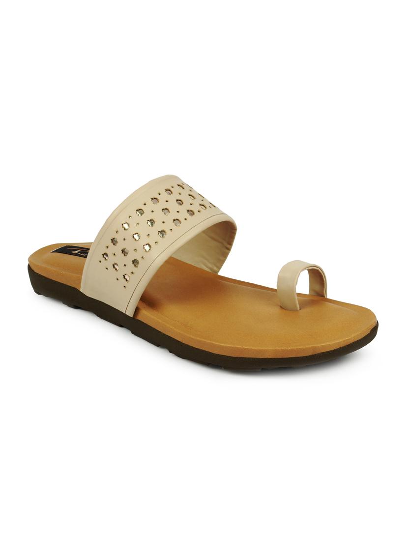 nude one toe sandals - 16668446 - Zoom Image - 0