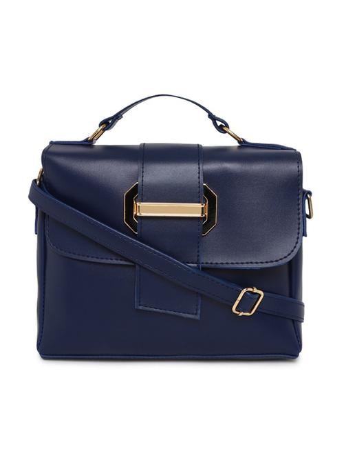 blue leatherette (pu) sling bag - 16668469 -  Standard Image - 0