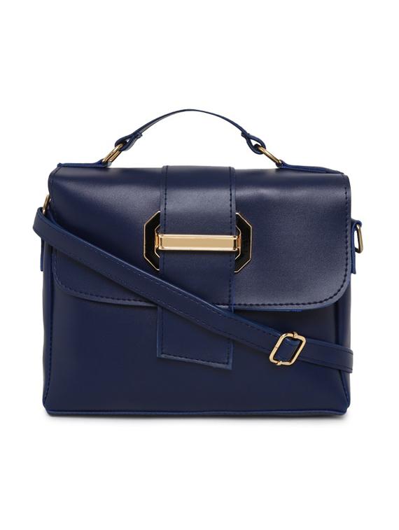 blue leatherette (pu) sling bag - 16668469 -  Zoom Image - 0