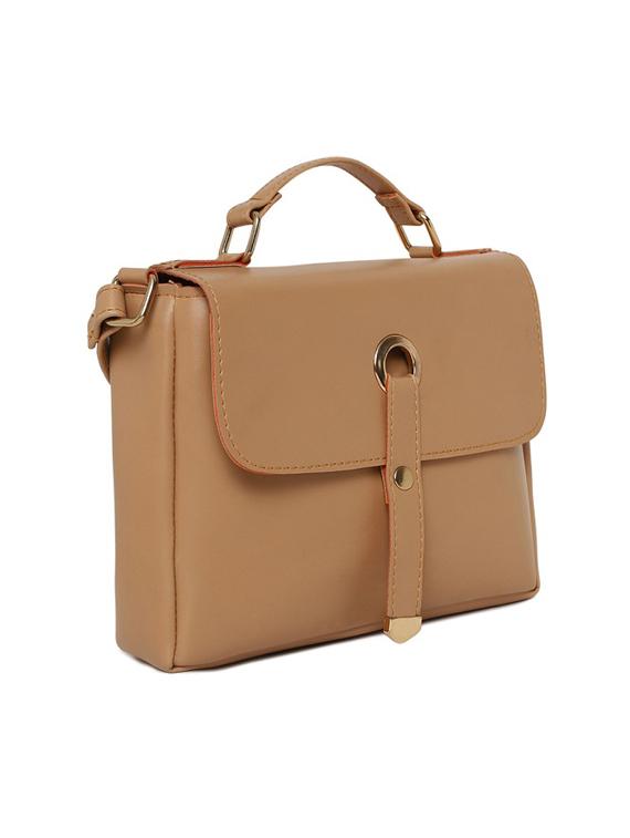 beige leatherette (pu) sling bag - 16668470 - Standard Image - 3