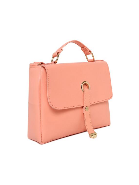 pink leatherette (pu) sling bag - 16668471 - Standard Image - 3