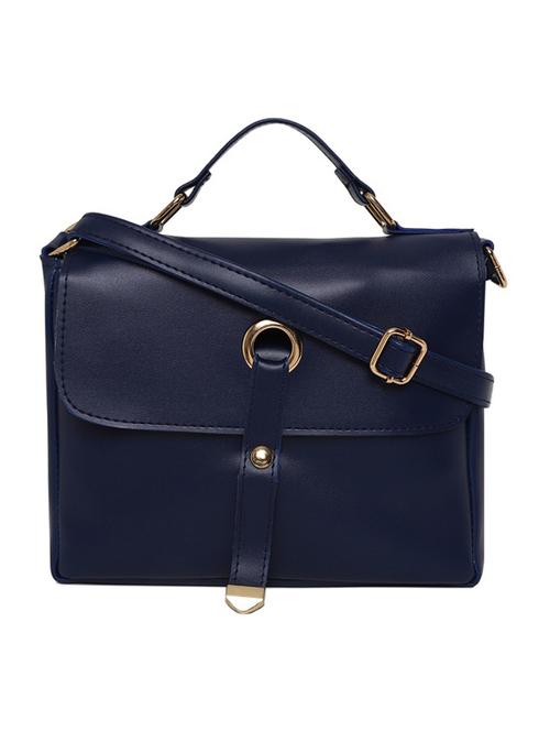 blue leatherette (pu) sling bag - 16668473 -  Standard Image - 0