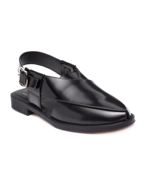 blue leatherette back strap sandals - 16669023 - Standard Image - 0