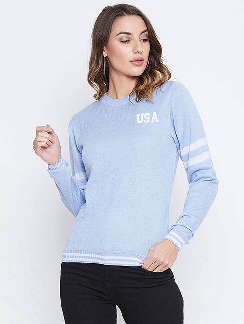 crew neck solid pullover - 16669201 - Standard Image - 0