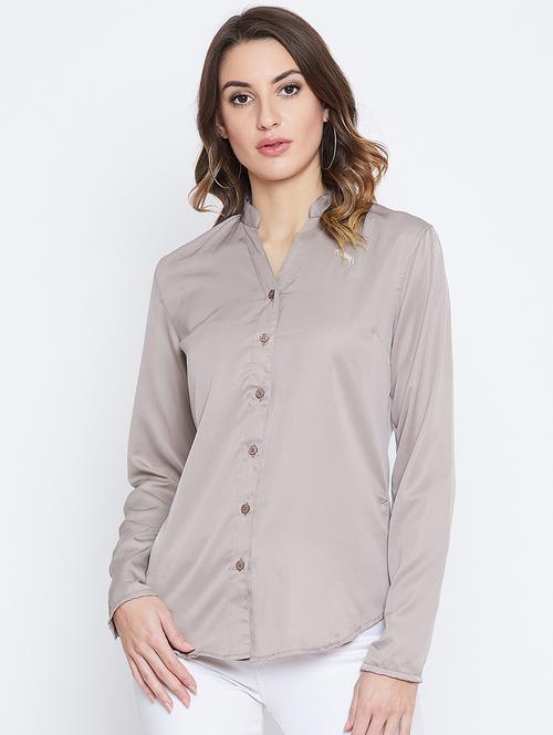 long sleeved solid shirt - 16669210 - Standard Image - 0
