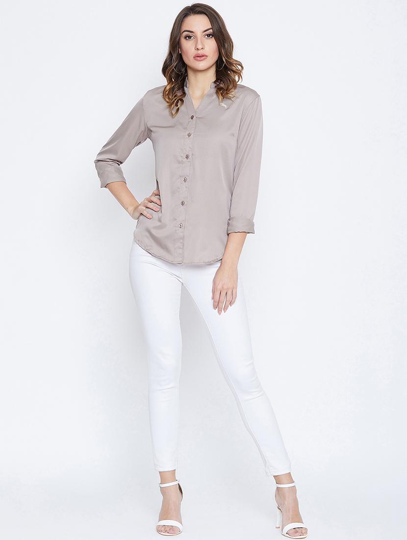 long sleeved solid shirt - 16669210 - Standard Image - 3