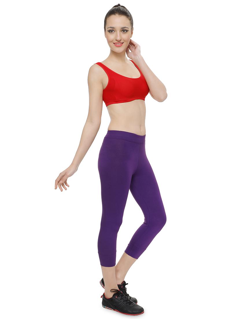 high rise solid sports capri - 16669276 - Standard Image - 3