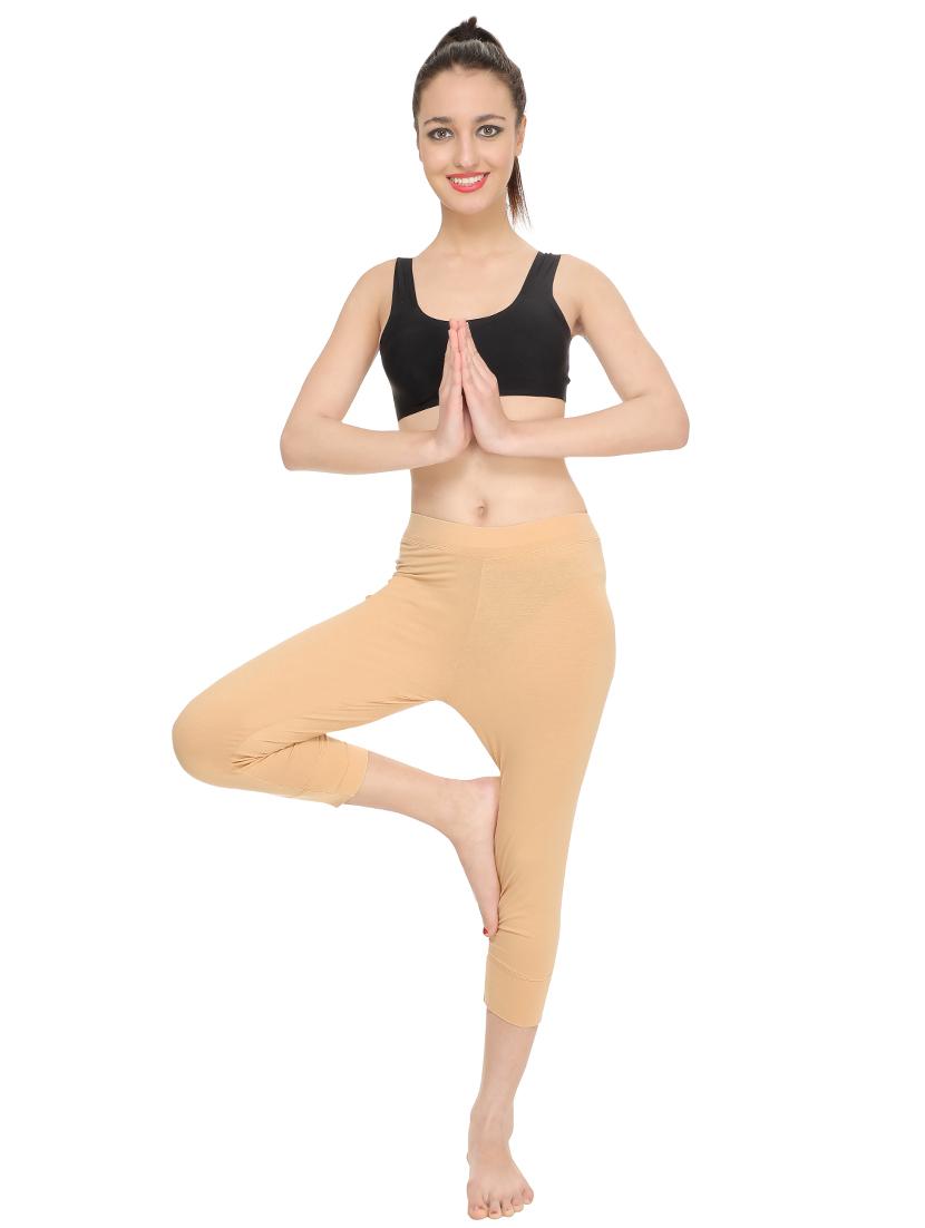 high rise solid sports capri - 16669279 - Standard Image - 3