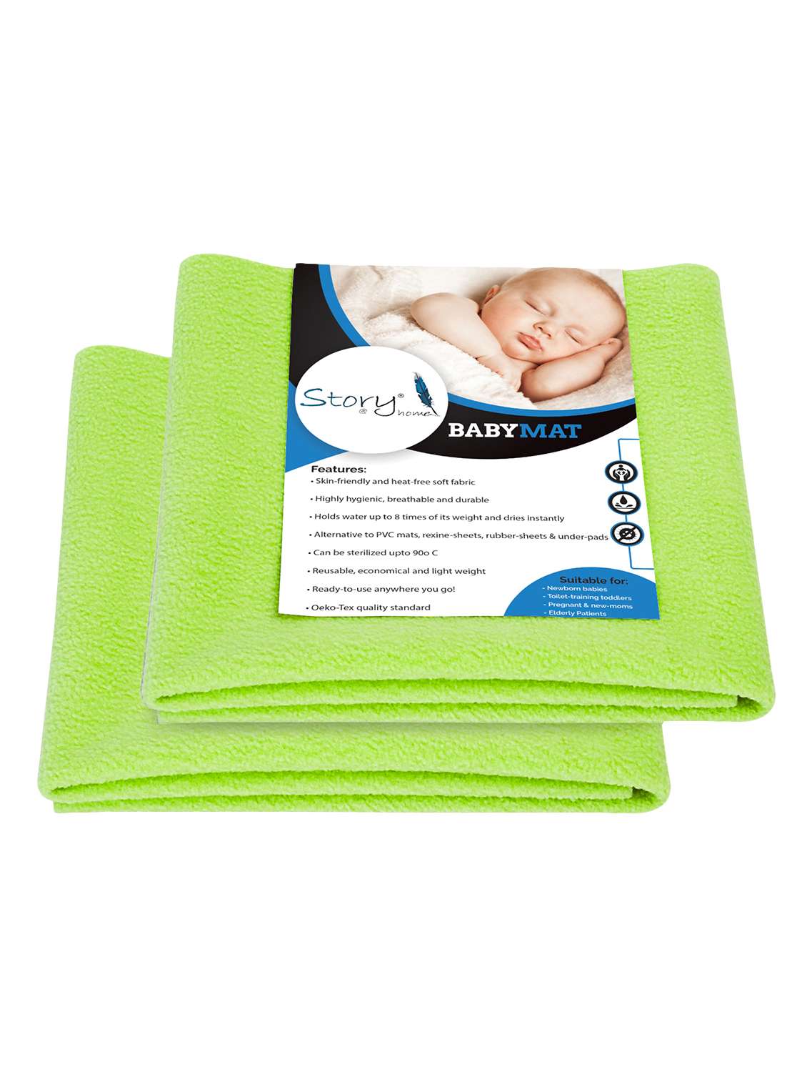 green 2 pcs small baby mat