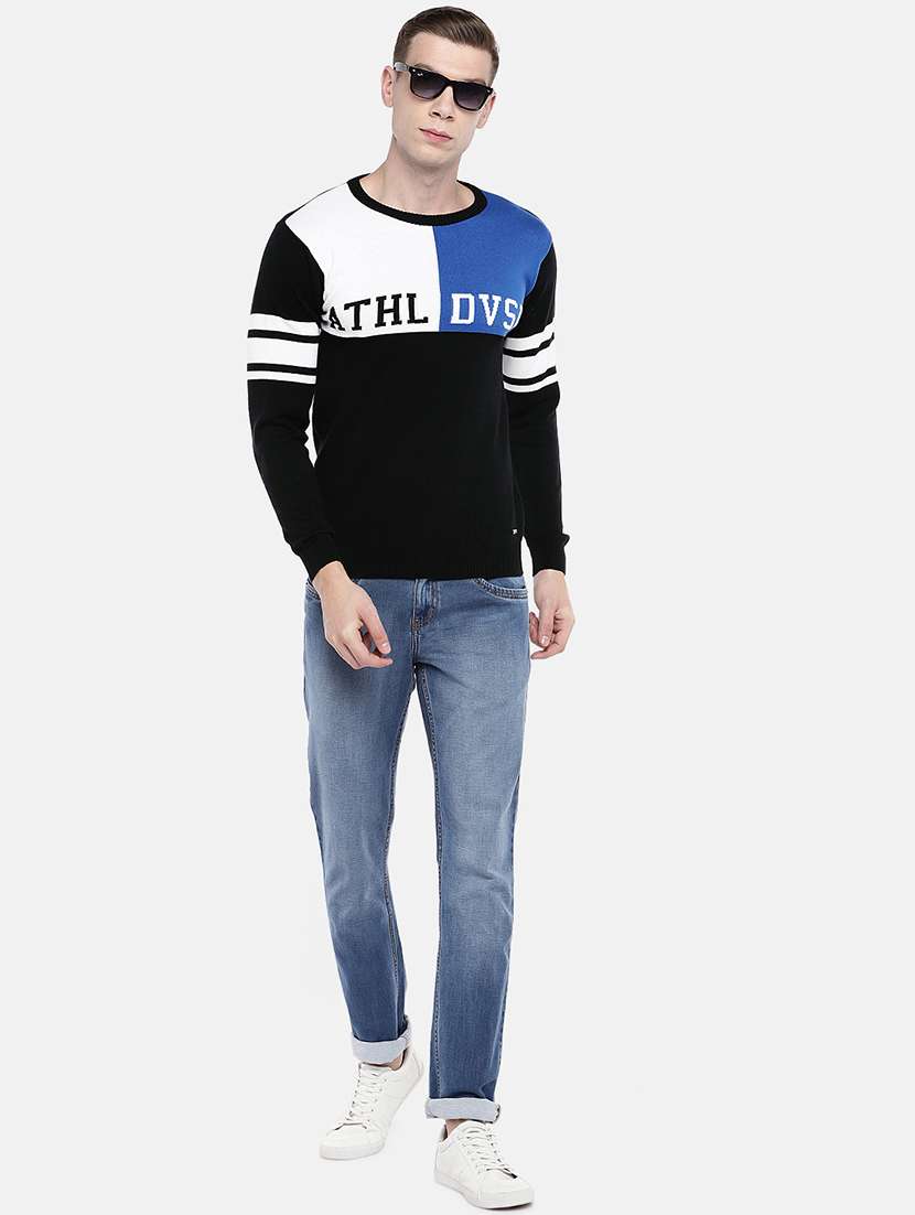 black color block pullover - 16672146 -  Standard Image - 3