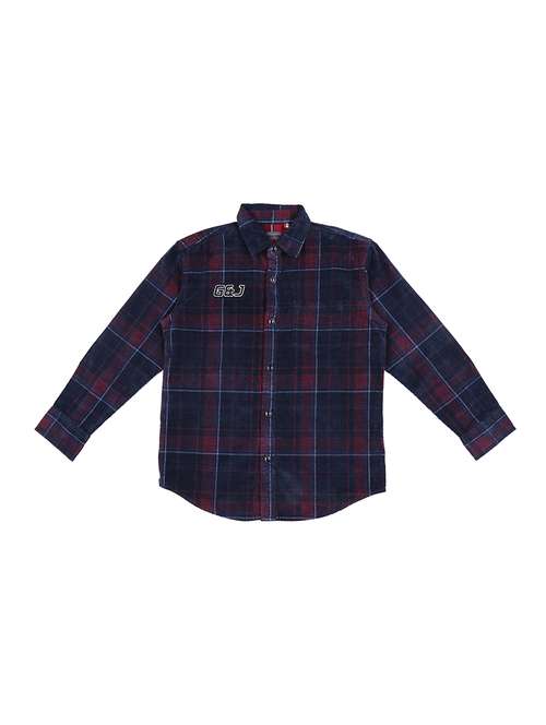 dark blue cotton shirt - 16672428 - Standard Image - 0