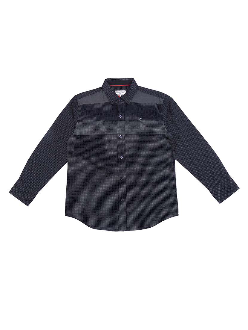 dark blue cotton shirt - 16672434 - Zoom Image - 0
