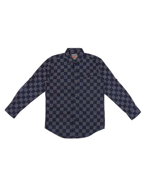dark blue cotton shirt - 16672438 - Standard Image - 0