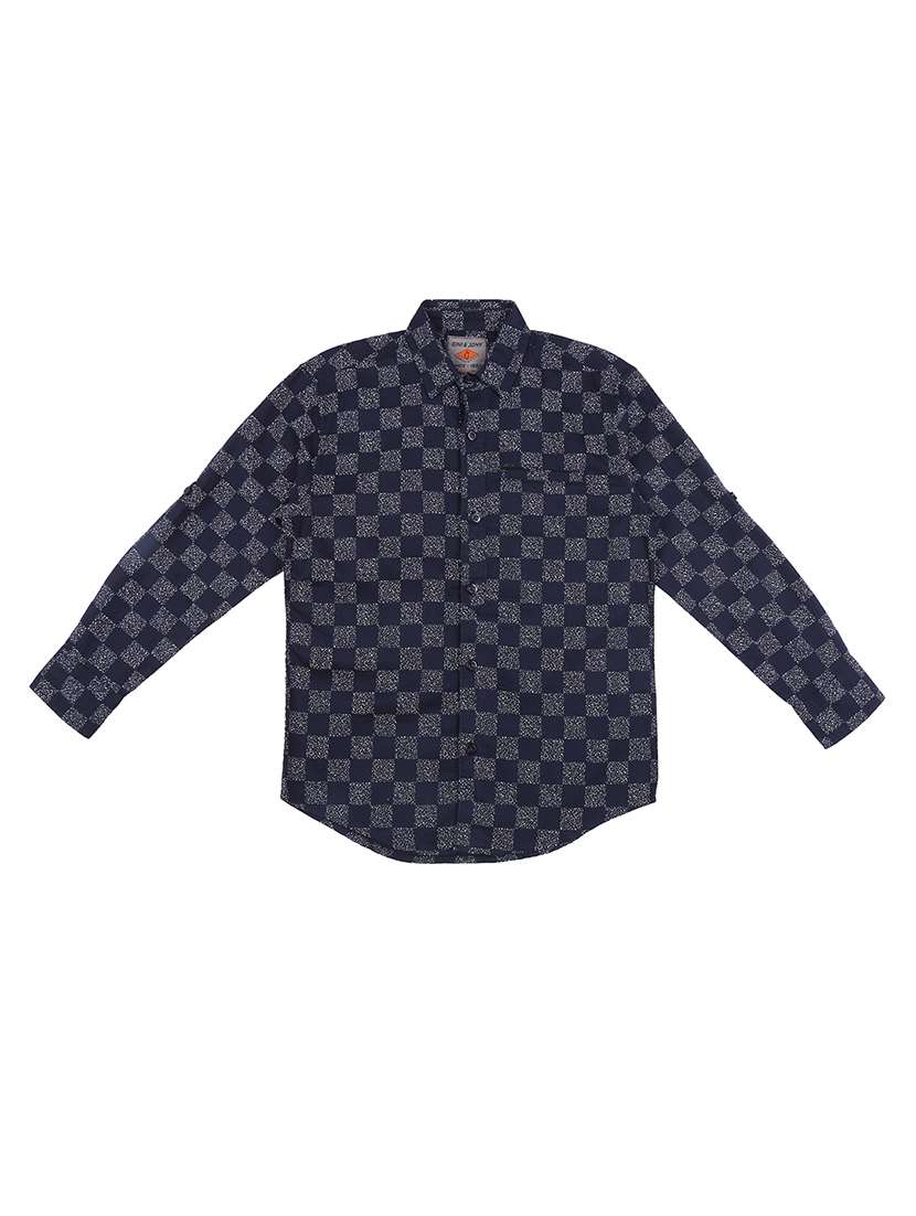 dark blue cotton shirt - 16672438 - Zoom Image - 0