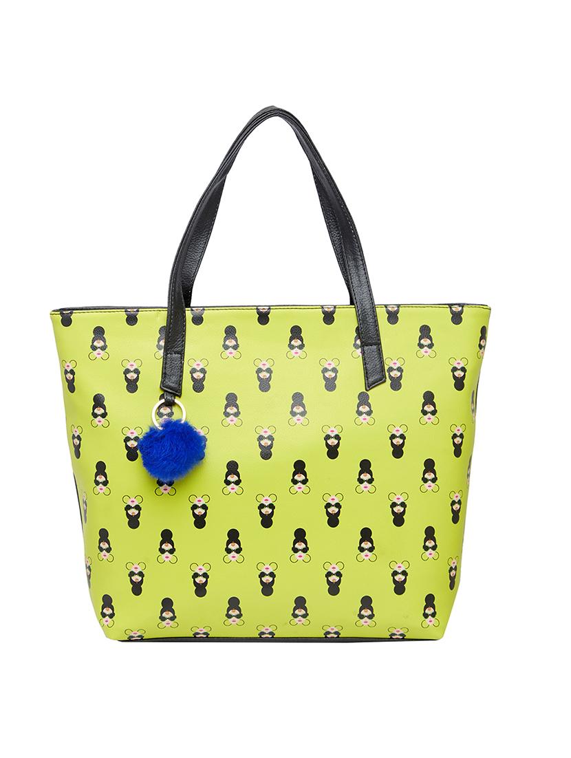 green leatherette (pu) regular tote - 16673090 -  Zoom Image - 0