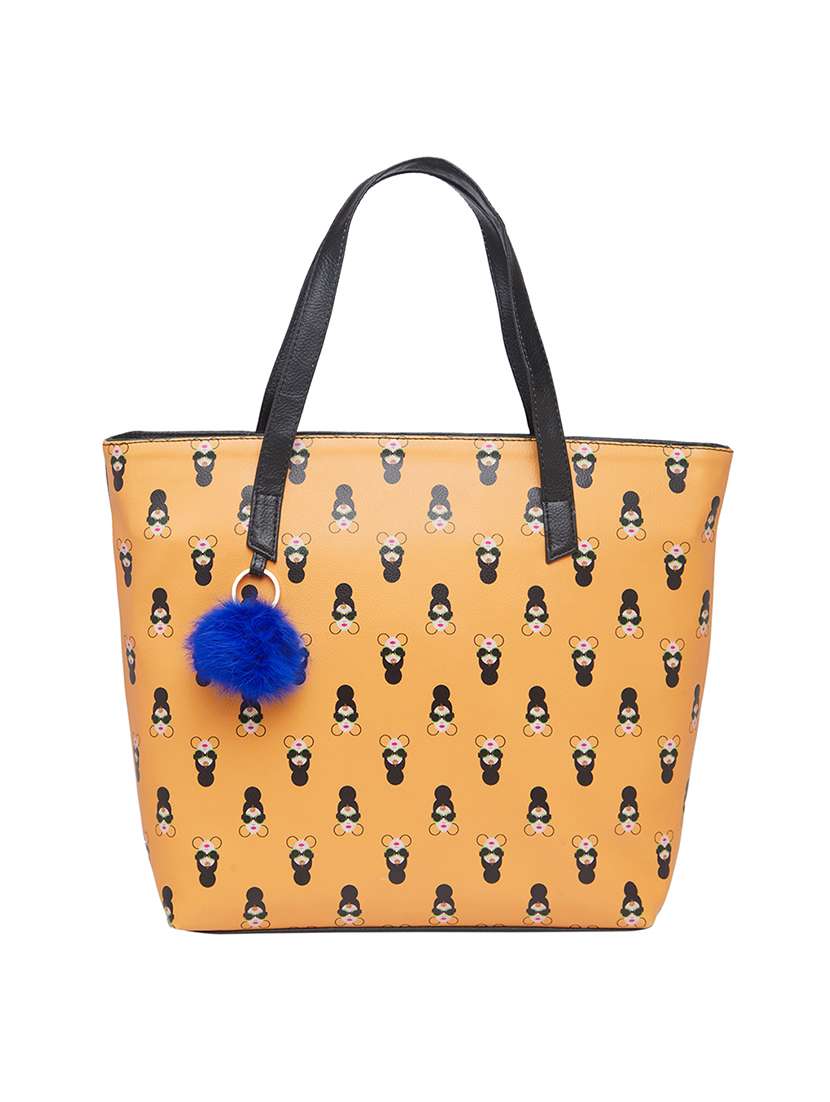 orange leatherette (pu) regular tote - 16673091 - Zoom Image - 0