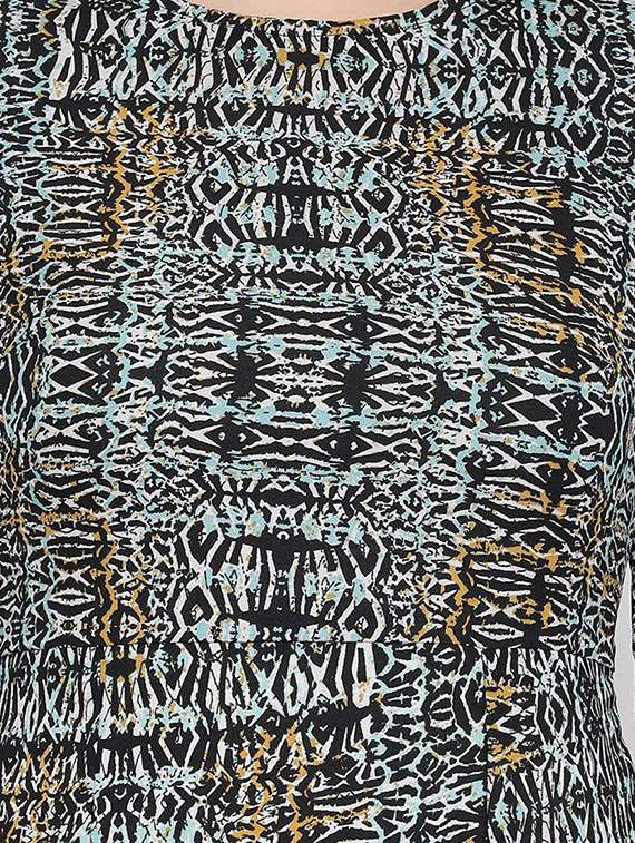 women's fit & flare abstract dress - 16673901 - Standard Image - 3