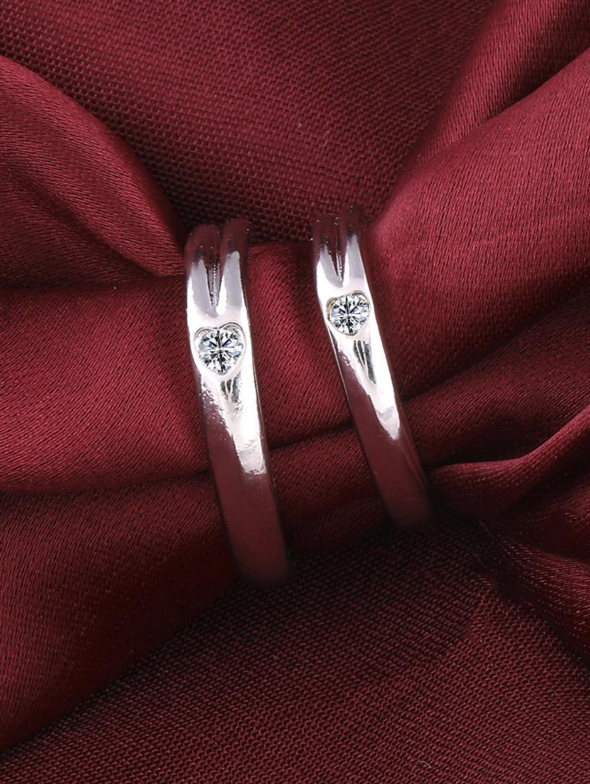 silver tone silver plated finger ring - 16675114 - Zoom Image - 0