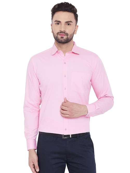 mens solids formal shirt - 16675461 - Standard Image - 0