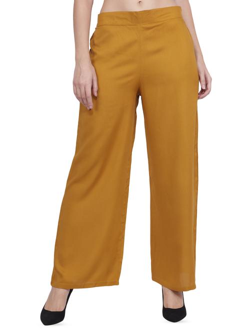 high rise solid flared palazzo - 16677012 -  Standard Image - 0