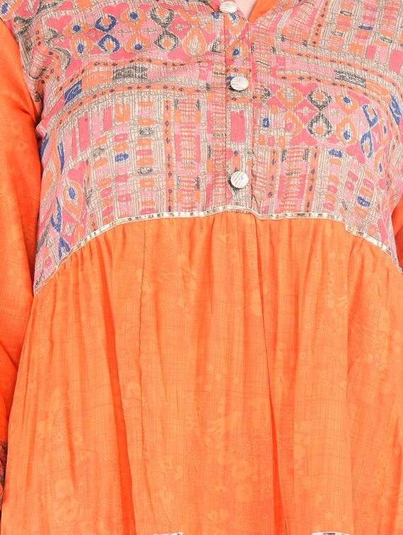 printed tiered ethnic dress - 16677483 - Standard Image - 3