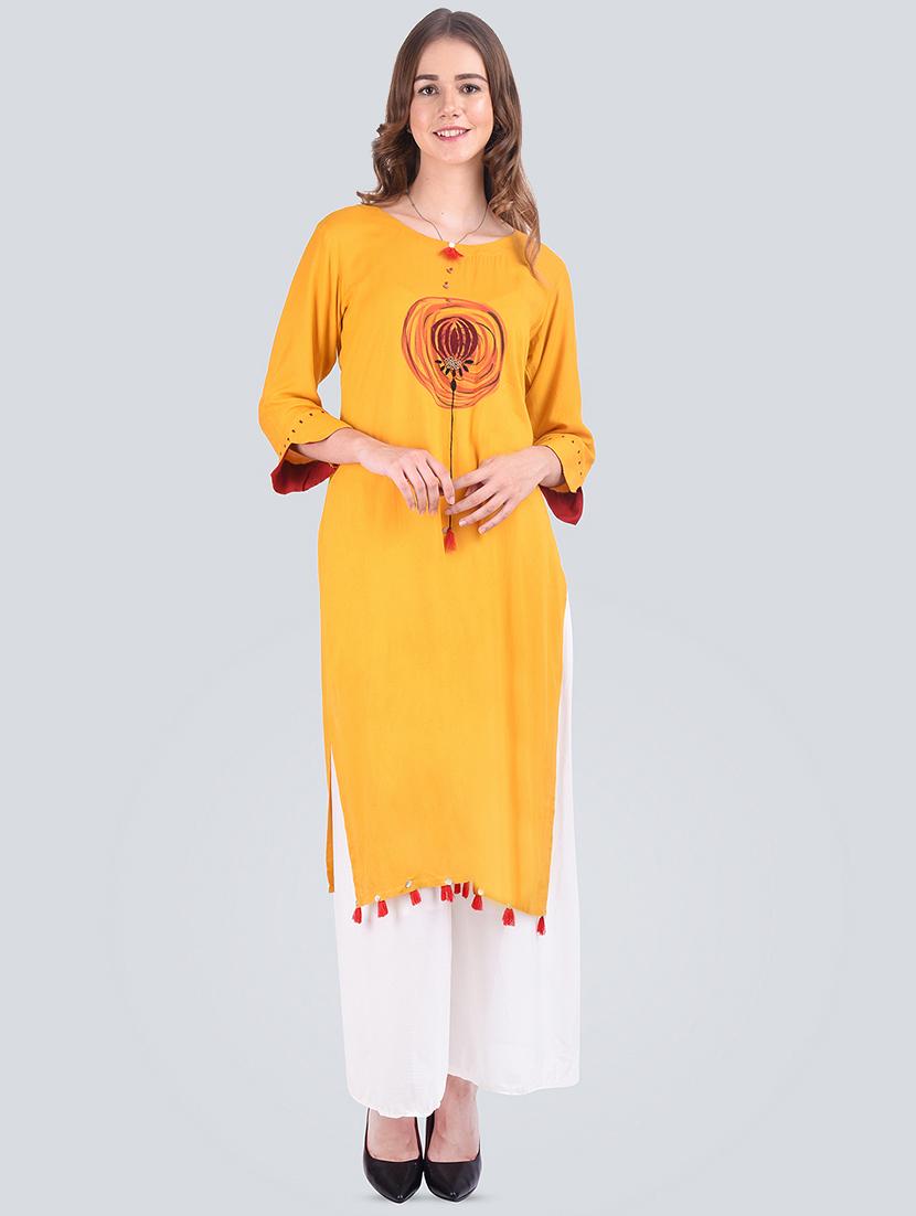 printed straight kurta - 16677535 - Zoom Image - 0