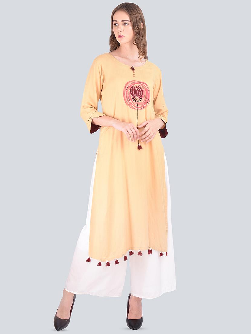 pastel printed straight kurta - 16677536 - Zoom Image - 0