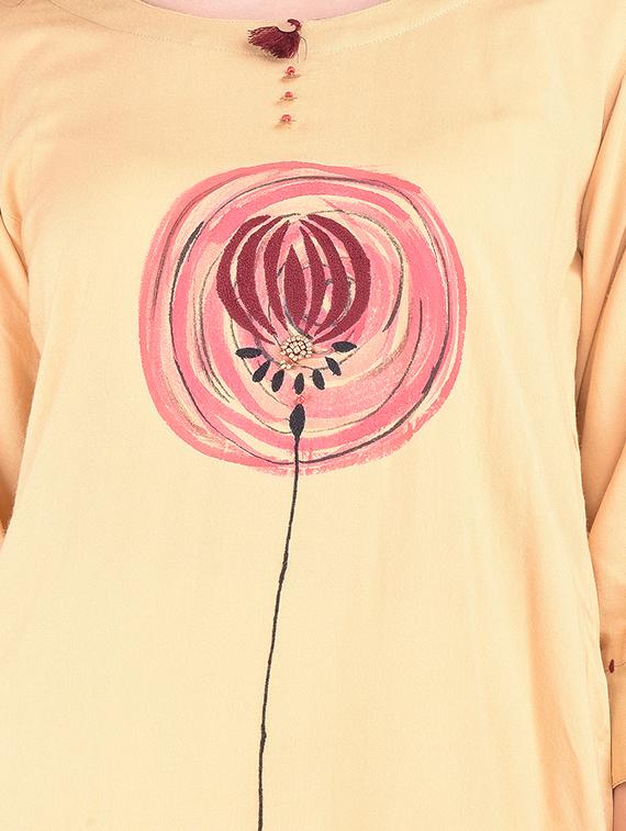 pastel printed straight kurta - 16677536 - Standard Image - 3