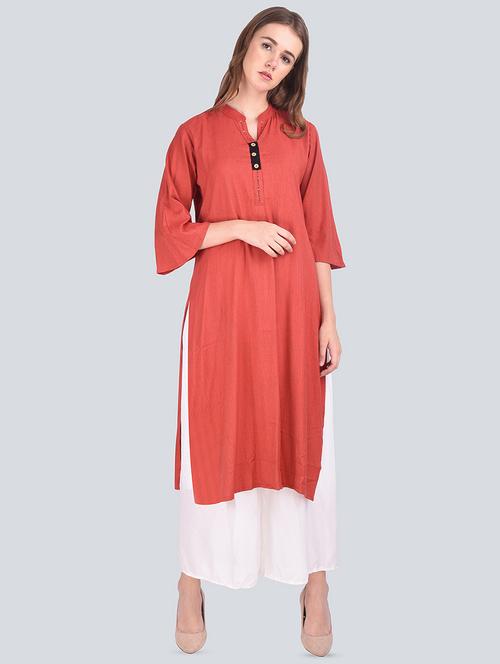 solid straight ethnic dress - 16677539 - Standard Image - 0