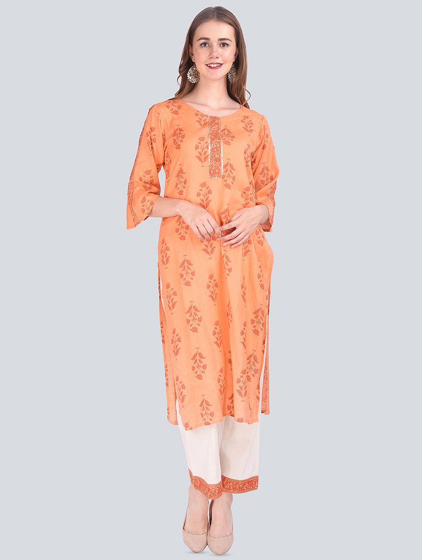 floarl printed kurta palazzo set - 16677550 - Zoom Image - 0