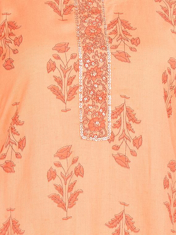 floarl printed kurta palazzo set - 16677550 - Standard Image - 3