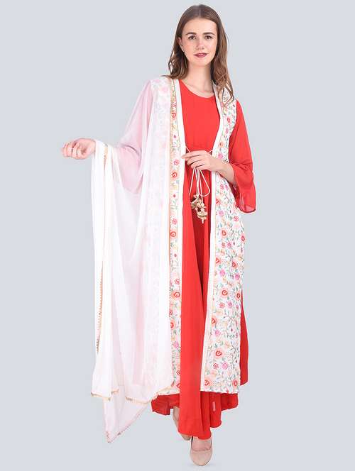 layered kurta dupatta set - 16677565 - Standard Image - 0