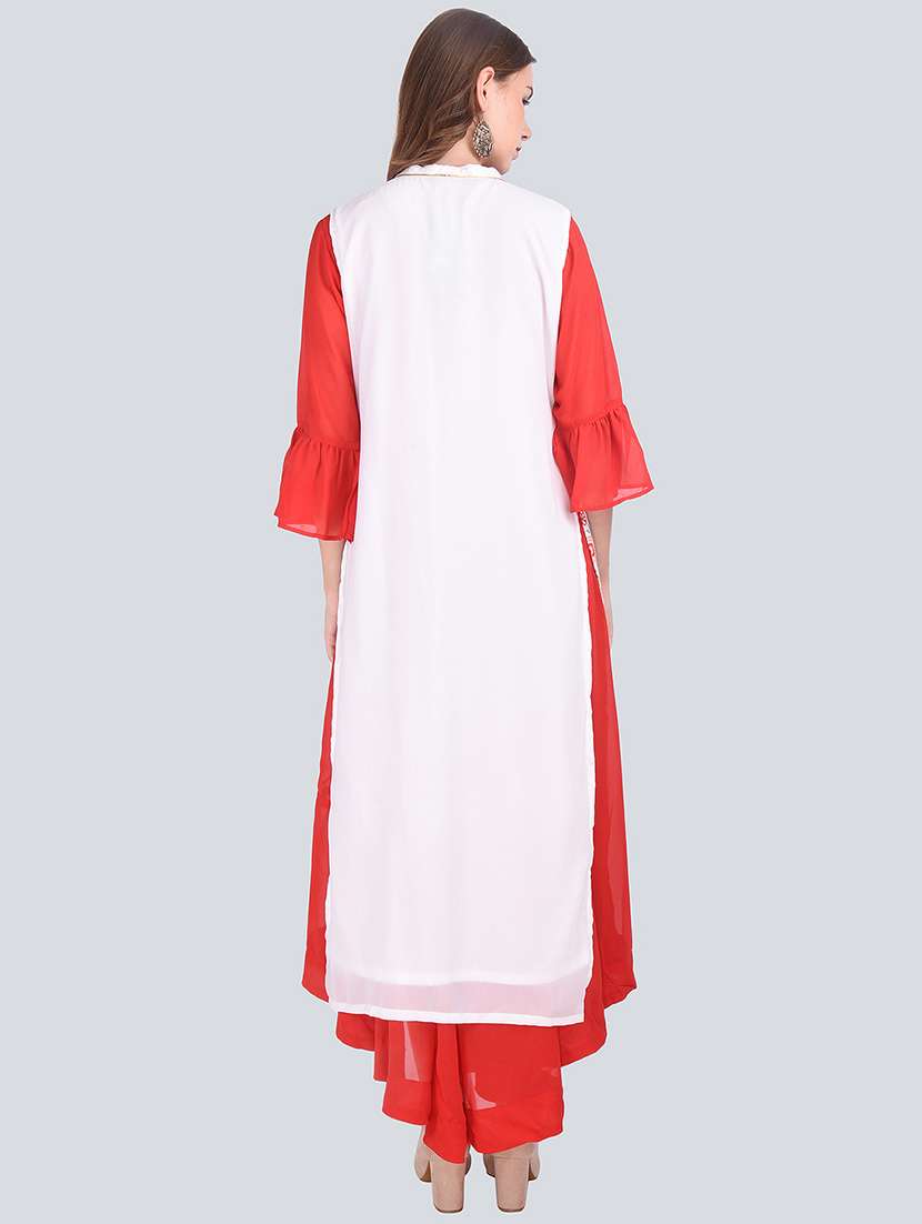 layered kurta dupatta set - 16677565 - Standard Image - 3