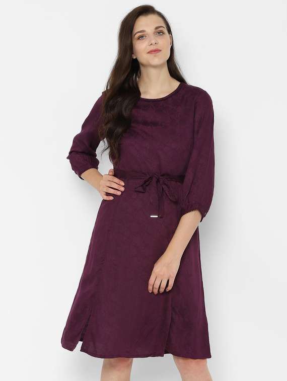 tie front a-line dress
