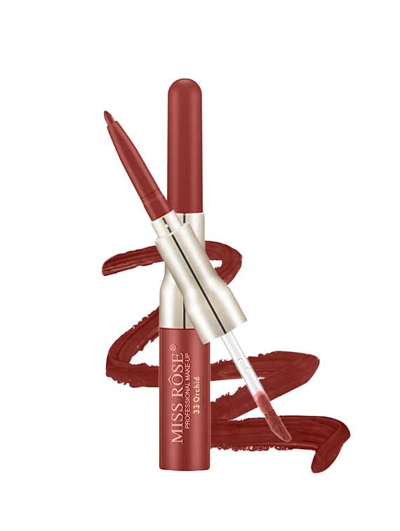 miss rose lipliner plus matte finish lip color shade#33