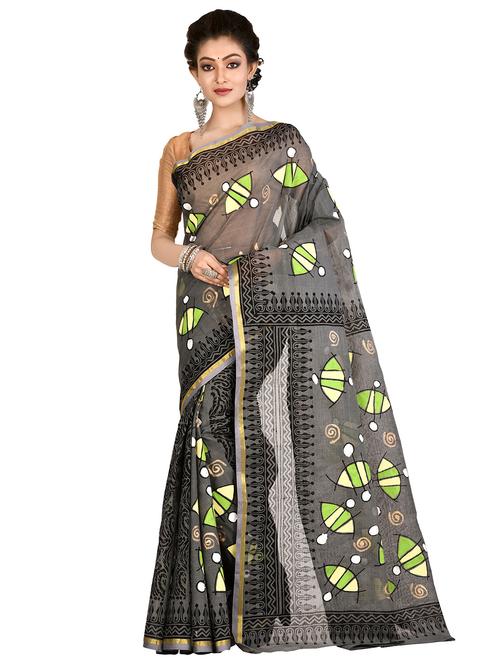 tant handloom saree with blouse - 16678277 - Standard Image - 0