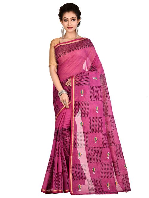 tant handloom saree with blouse - 16678280 -  Standard Image - 0