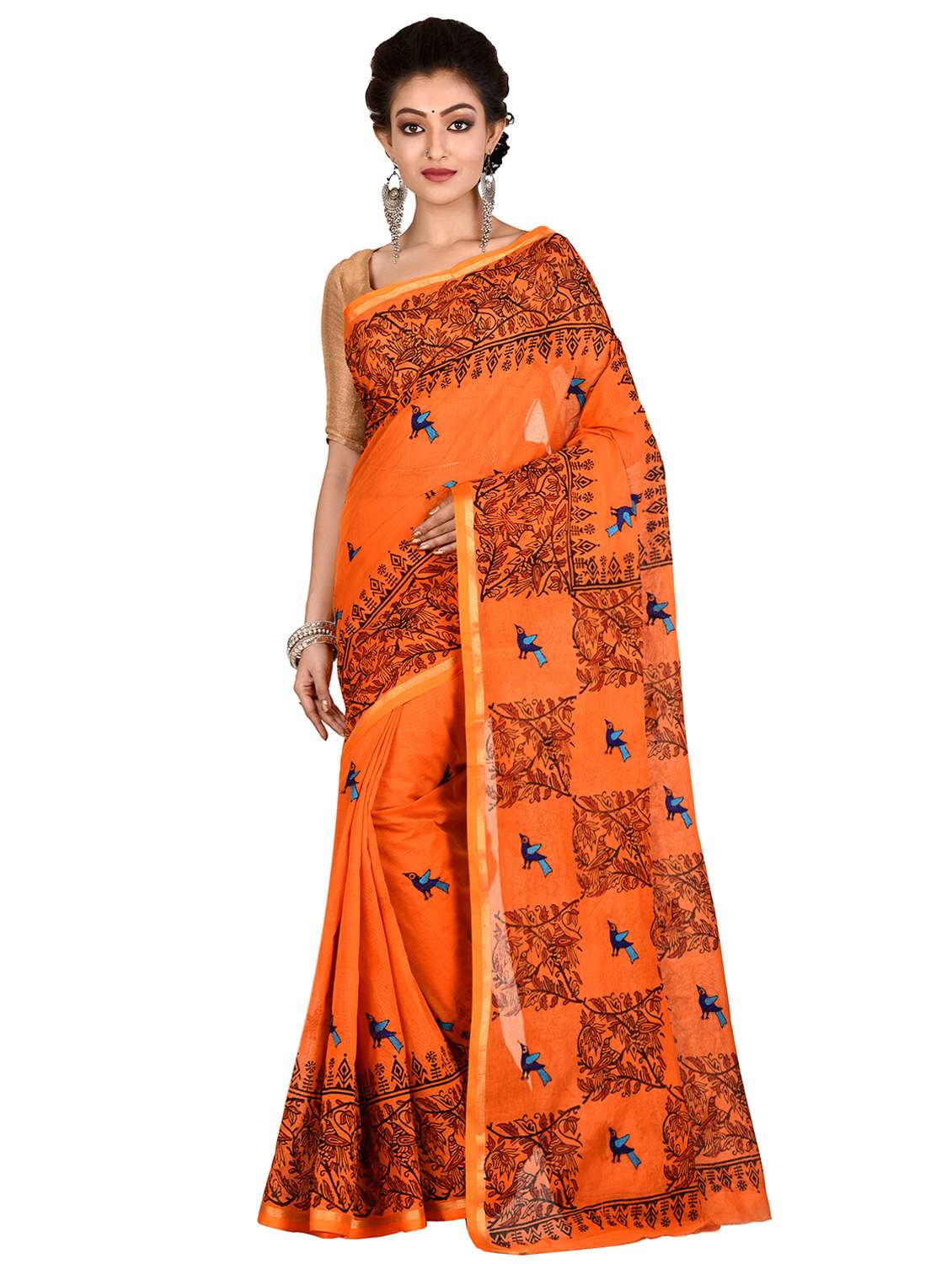 tant handloom saree with blouse - 16678281 -  Zoom Image - 0