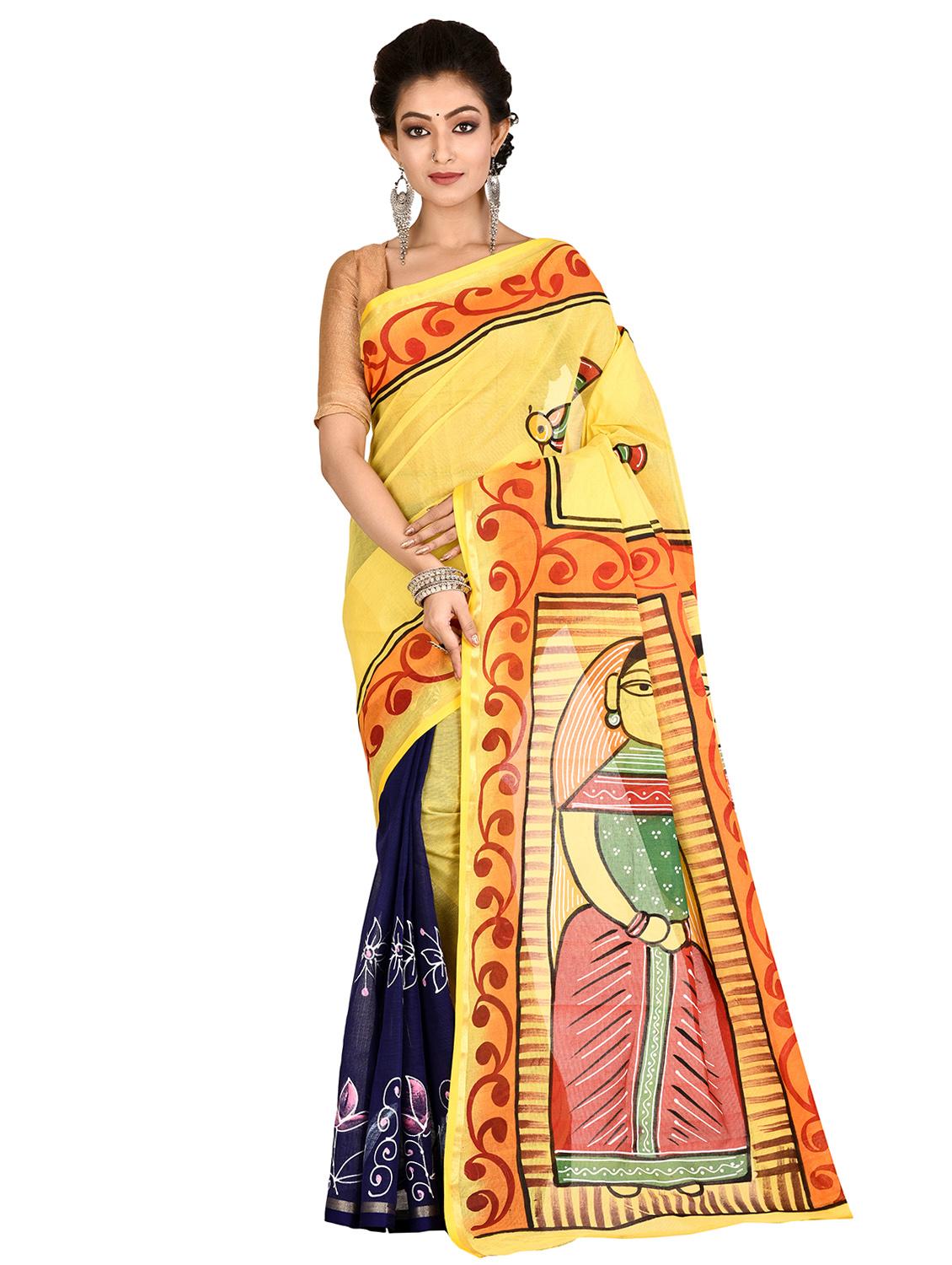 tant handloom saree with blouse - 16678283 - Zoom Image - 0