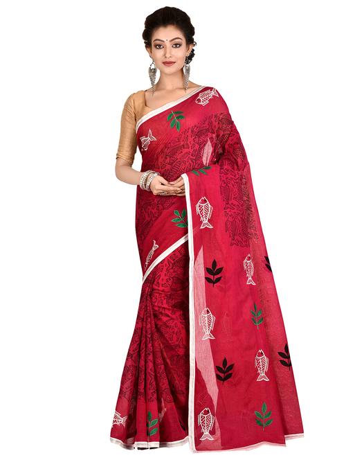tant handloom saree with blouse - 16678284 - Standard Image - 0