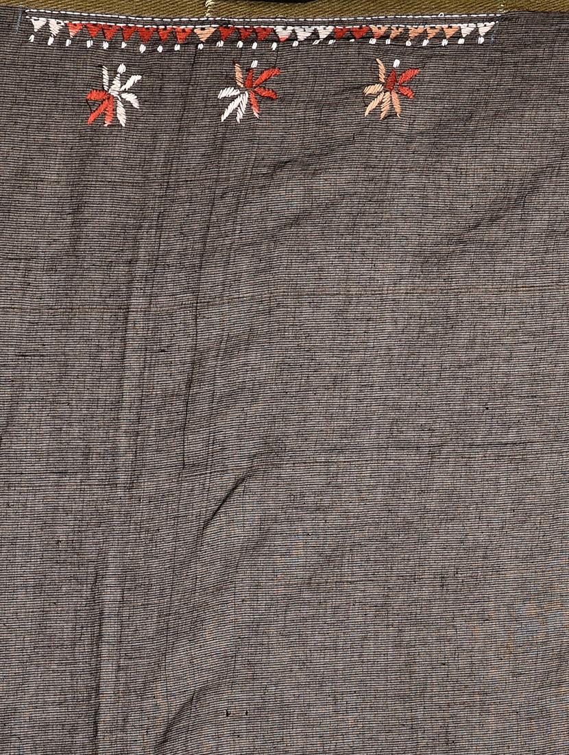 floral embroidered saree with blouse - 16678299 - Standard Image - 3