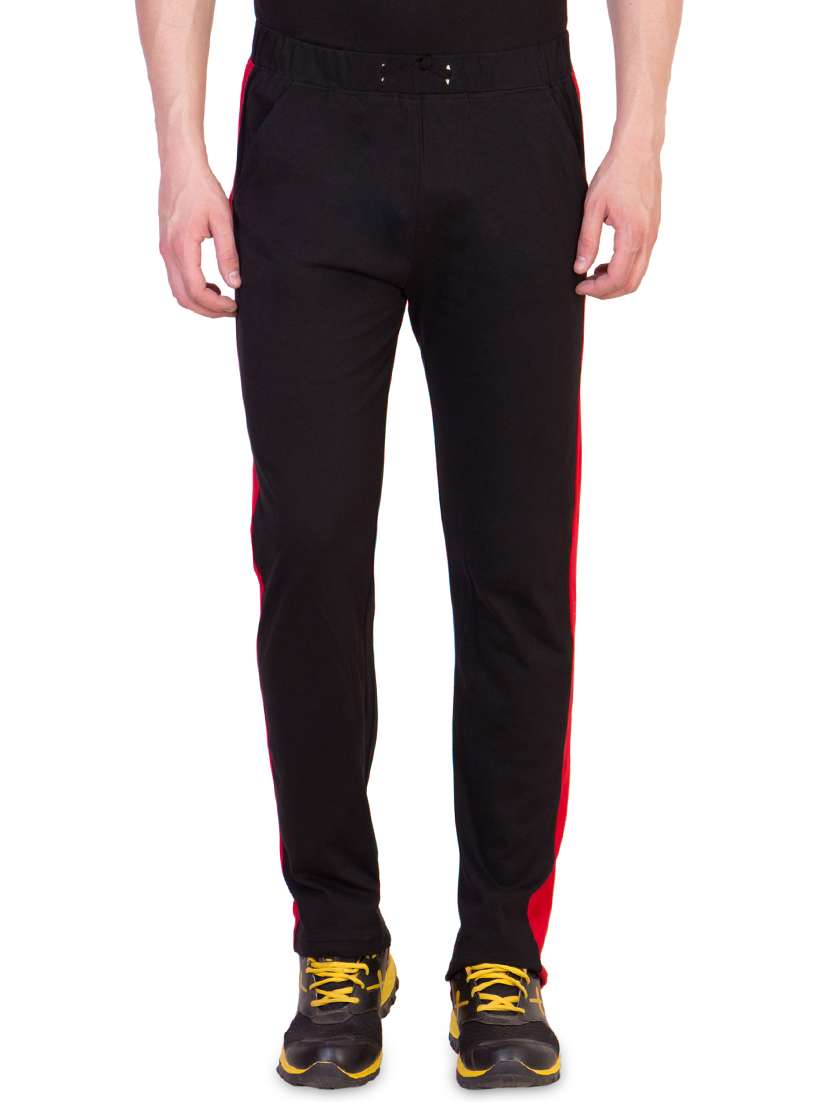 black color block track pant