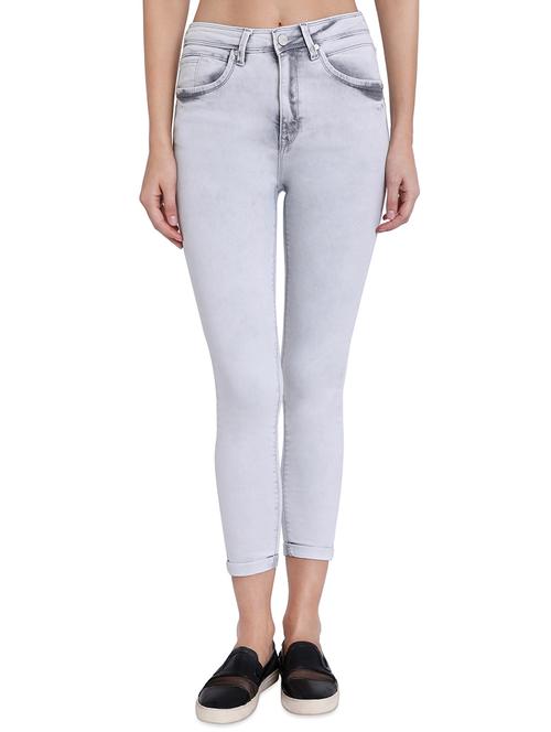 high rise stone washed jeans - 16681446 - Standard Image - 0