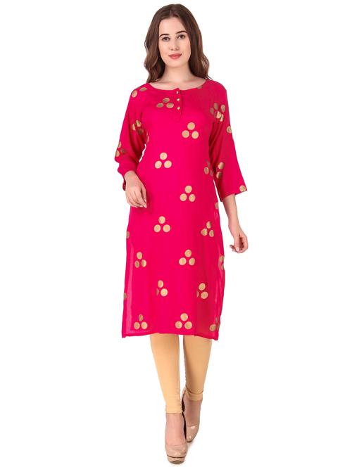 polka dots straight kurta - 16682008 - Standard Image - 0