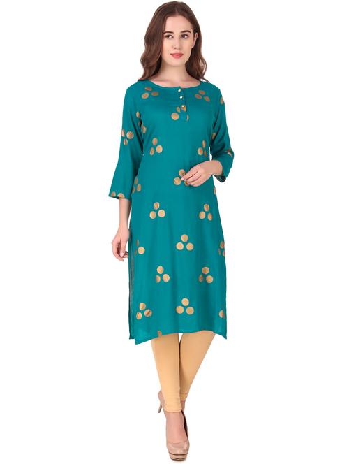 polka dots straight kurta - 16682009 -  Standard Image - 0