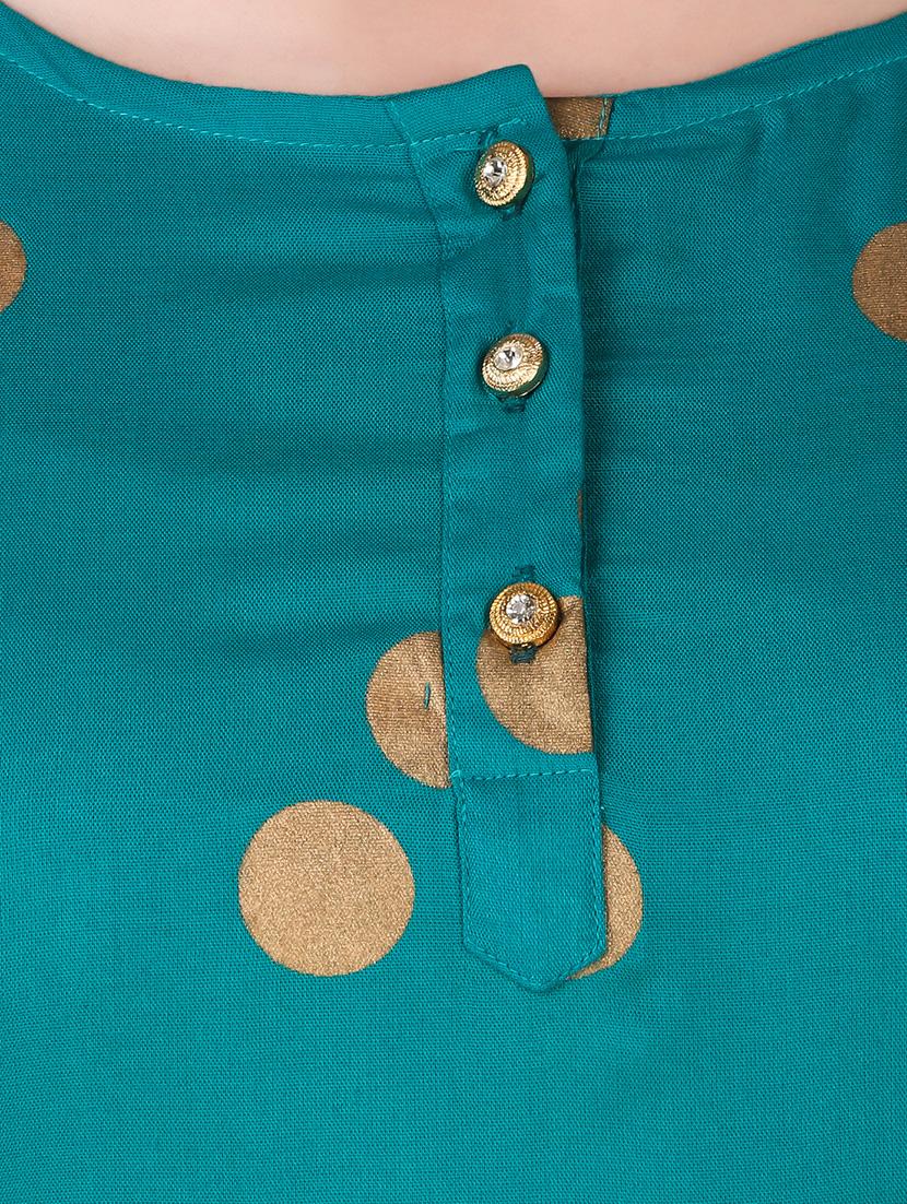 polka dots straight kurta - 16682009 - Standard Image - 3