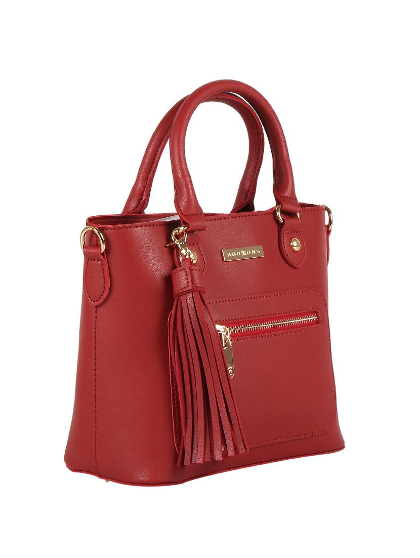 red leatherette regular sling bag - 16684707 - Standard Image - 3