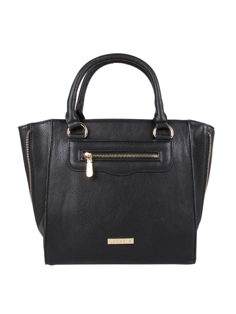 black leatherette regular handbag - 16684719 - Zoom Image - 0