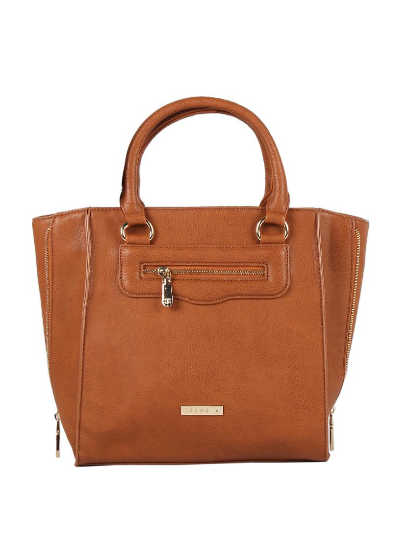 tan leatherette regular handbag - 16684720 -  Zoom Image - 0
