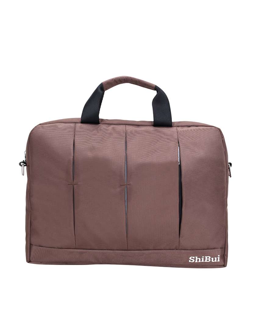 brown polyester laptopbags